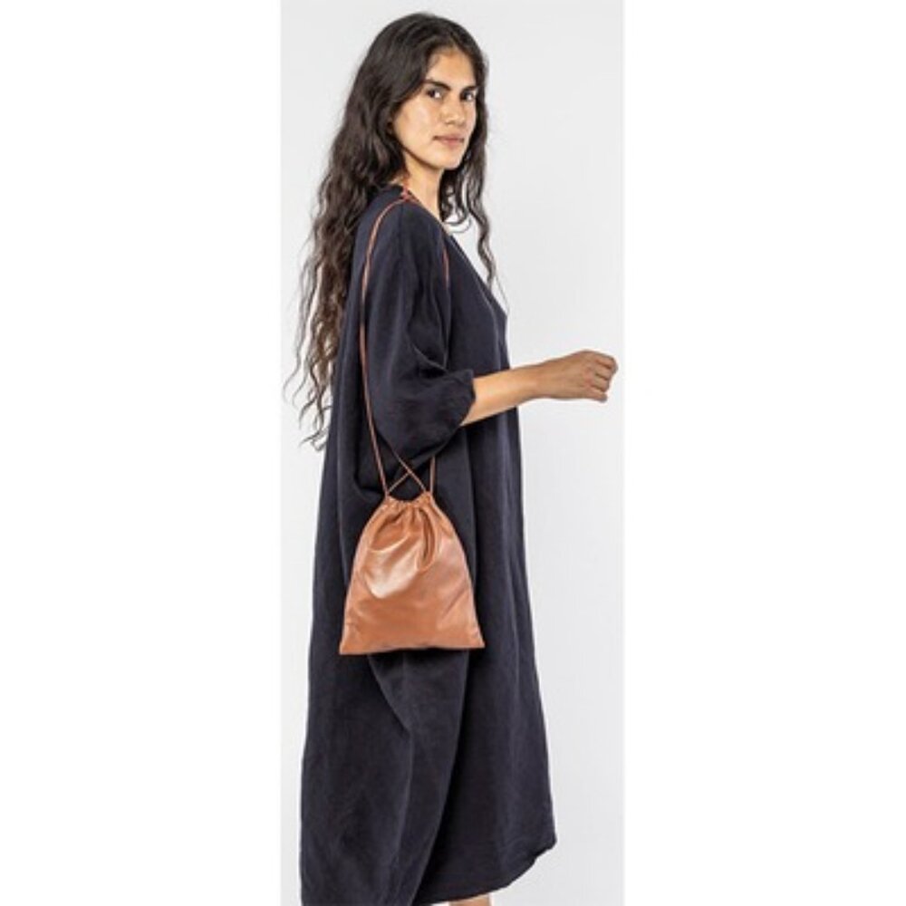 Los Angeles Apparel Leather Cinch Purse